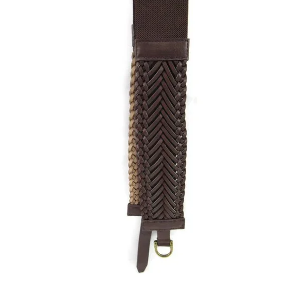 Nautica Belt Womens Accessories Braided Stretch Belt Brown Size Medium New - Picture 6 of 9